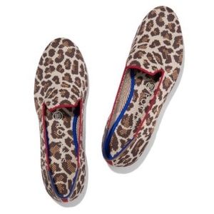 Rothys Mocha Spot Loafers Leopard Cheetah Print Flats